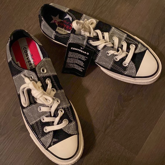CHUCK 70 OX DENIM STRIPE - BLACK/WHITE/GREY / 6 - Picture 1 of 3
